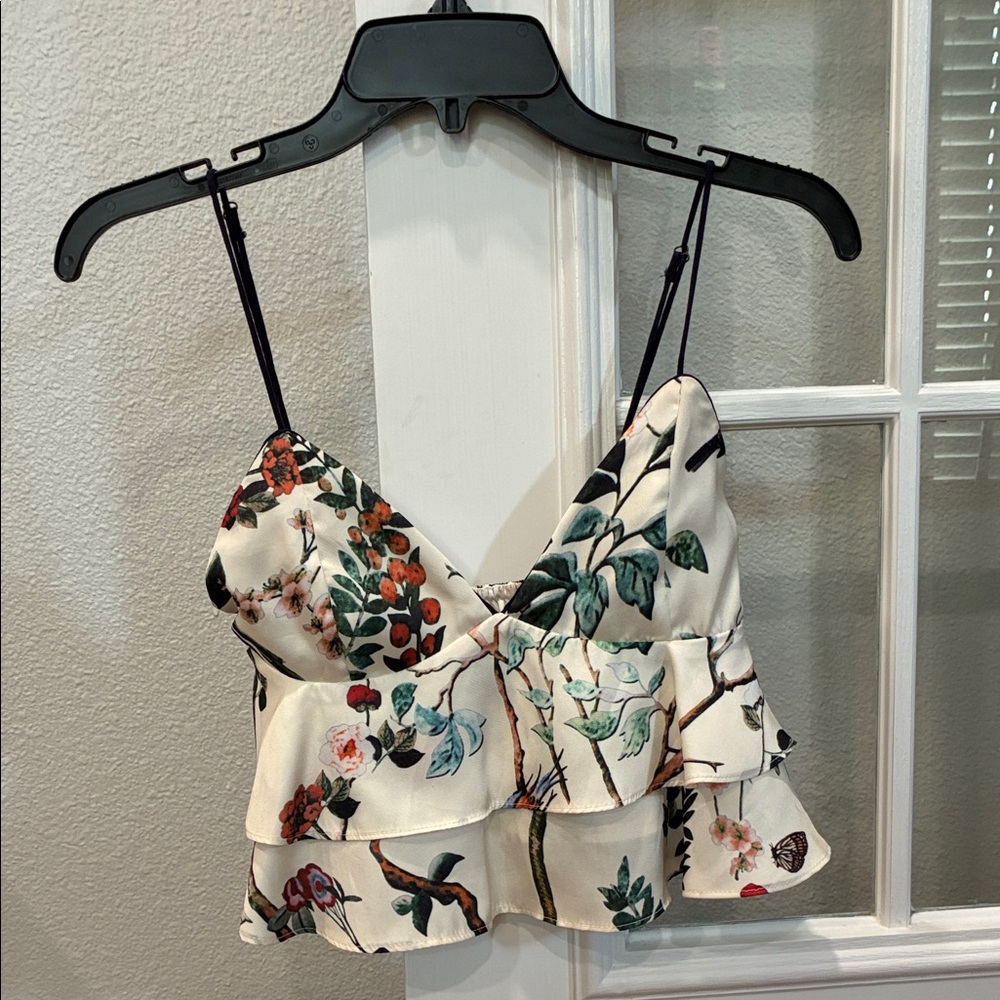 Caren Forbes Elegant Floral Cami Top